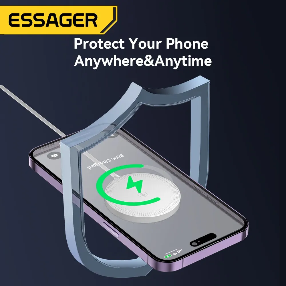 Essager 15w מטען אלחוטי צ 'י מגנטי טעינה מהירה עבור iPhone 14 13 12 pro מהיר pd עבור מתאם pad xiaomi