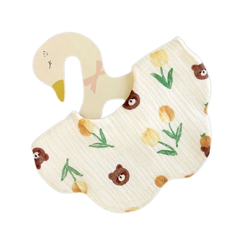 

YYDS Infant Saliva Towel Cotton Baby Bibs Soft Burp Cloth with Adjustable Button