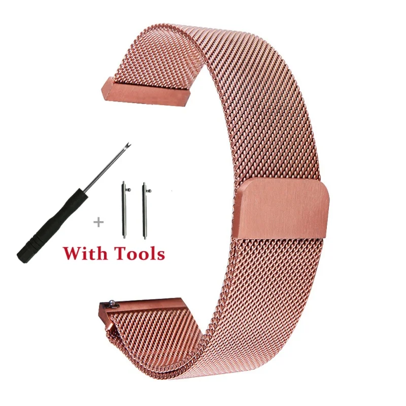 Elegant Quick Release Milanese Loop Stainless Steel Watch Strap with Adjustment Tool