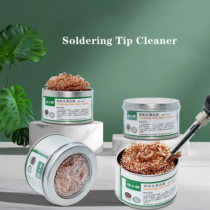

Soldering Iron Tips Clean Mesh Filter Soldering Irons Desoldering Wire Clean Ball Tips Nozzle Metal Dross Fast Tin Removal Box