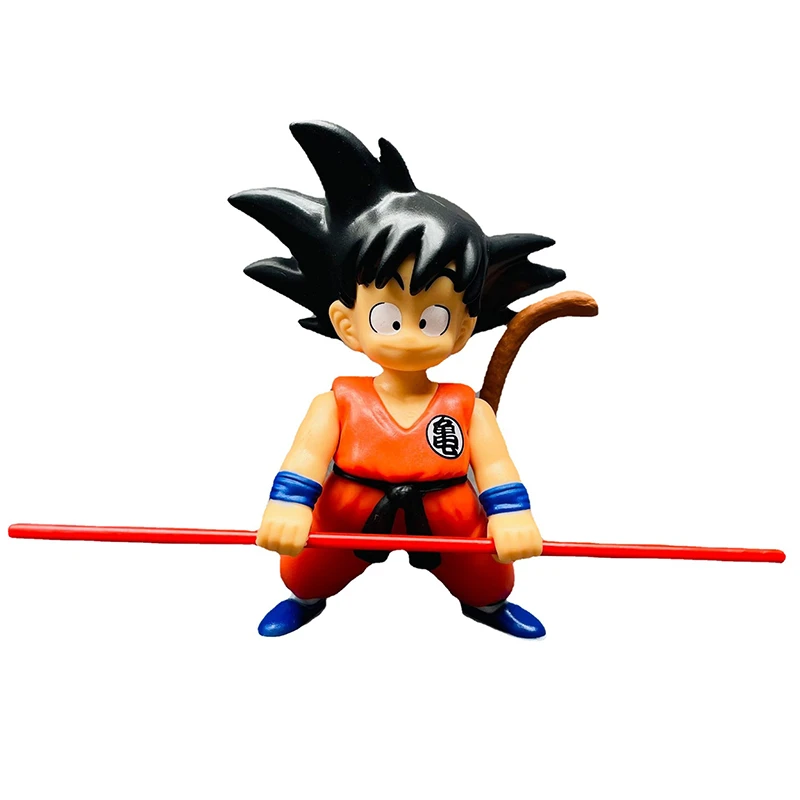Figura de acción de Dragon Ball Z para niños, palo de sujeción de Son Goku,  modelo de Pvc, 16cm| | - AliExpress