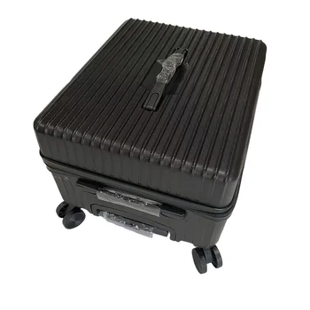 Valigia da viaggio ribaltabile da 18 pollici con lucchetto a combinazione - Guscio rigido in ABS+PC resistente, manico telescopico in ferro e alluminio 1