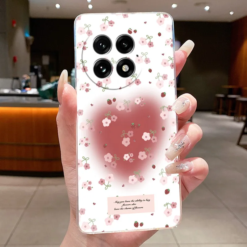Floral Butterfly Soft Silicone Transparent Phone Case Cover
