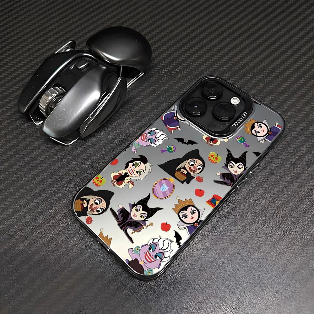Enchanting Cartoon Princess Witch Villain Colorful Silver Phone Case Cover