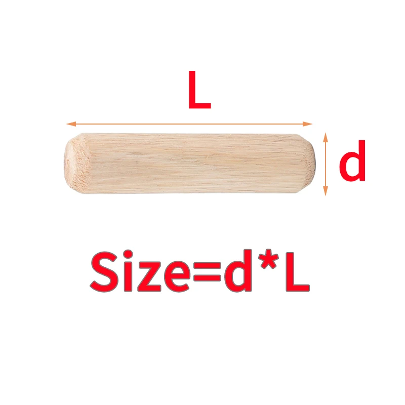 M5 M6 M8 M10 M12 Wooden Dowel Cabinet Drawer Round Fluted Wood Craft Pins Rods Set Furniture Fitting Wooden Dowel Pin 50/100pcs wooden dowel pins
