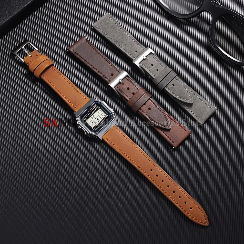 18mm 19mm 20mm 21mm 22mm 24mm Schnellverschluss-Armbänder Vintage Retro Kalbsleder Uhrenarmbänder Universelle Herren- und Damenarmbänder Gürtel – Detail 15