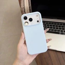Enhanced MagSafe - Compatible Magnetic Phone Case - Solid Color Frosted Soft Silicone Back Cover - iPhone 12 Pro Max (LIGHT BLUE)