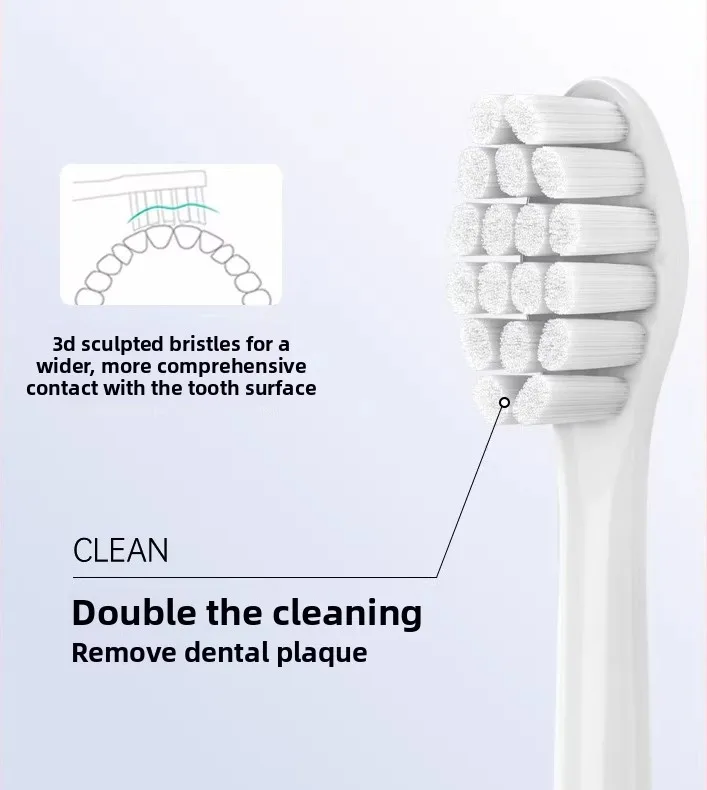 8PCS 칫솔 헤드는 DR BEI 전동 칫솔 헤드 S1 소프트 브리슬 교체 헤드, DR BEI - S1 DR-BEI S1에 적합합니다.