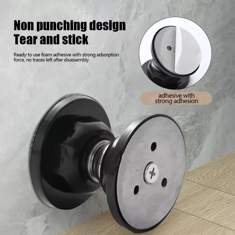Magnetic Door Stopper Holder Free-punch Anti Collision Doorstop Door Suction Household Hardware Accessories 1pc door stopper silicone door stopper magnetic door stopper door stopper bumpers