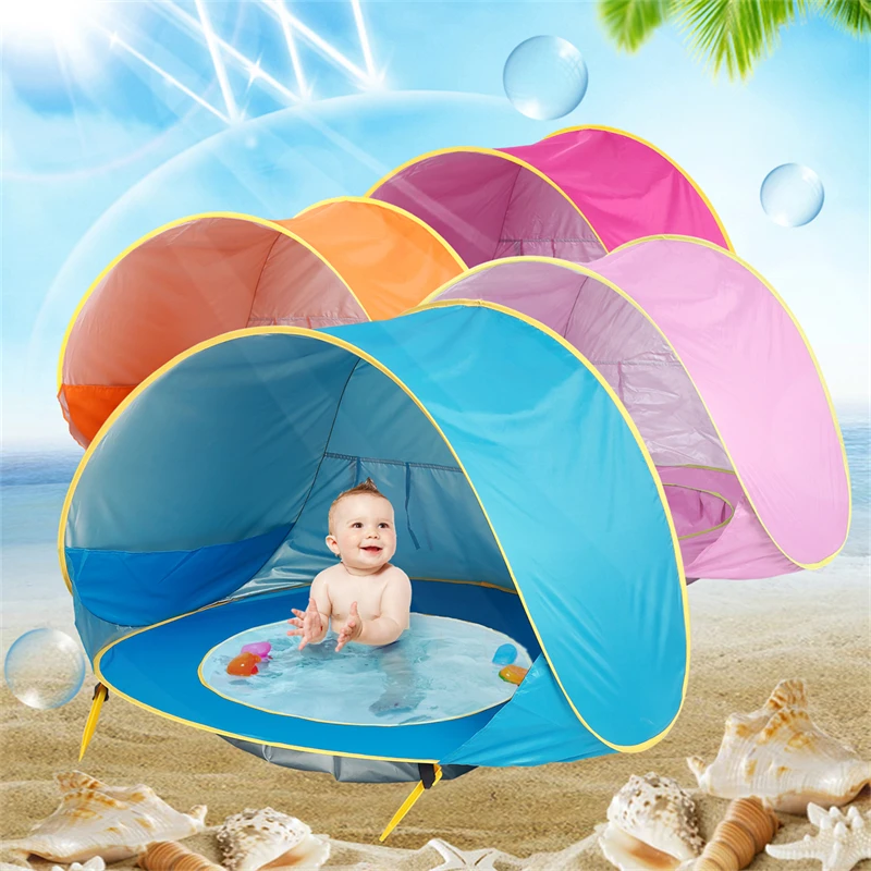 Baby Beach Tent Shade Pool UV Protection Sun Shelter Infant Outdoor Toys Swimming Pool Play House Tent Toys for Kids Children 2