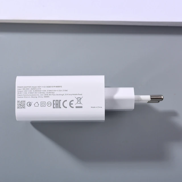 Adaptador de corriente original Xiaomi MDY-11-EZ USB 33W (Service Pack)
