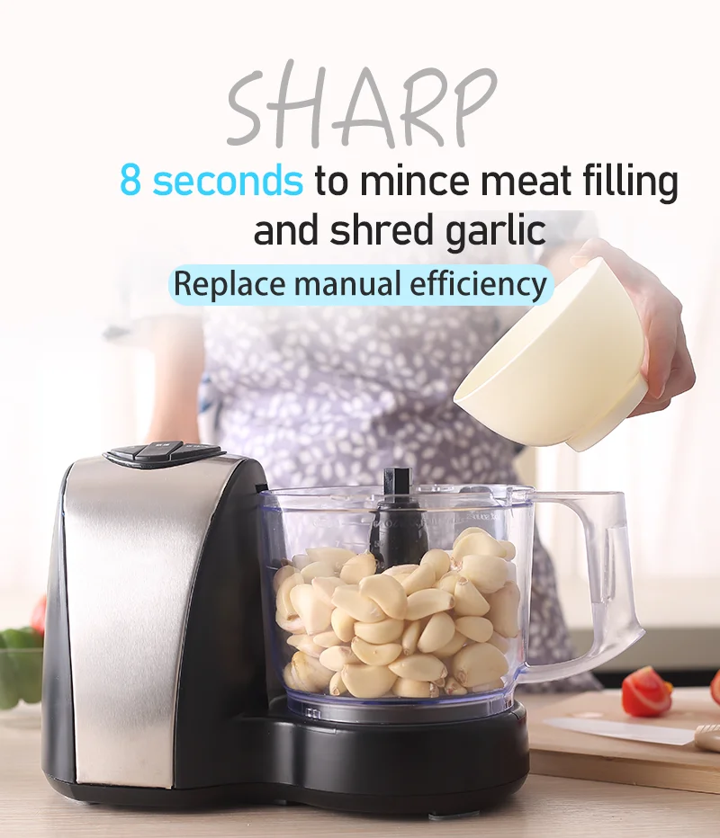 Description Picture 2 of itemSUNATUR 350W Garlic Paste Maker 1.8L food processor Electric Commercial vegetable chopper Food preparation Crusher meat grinder