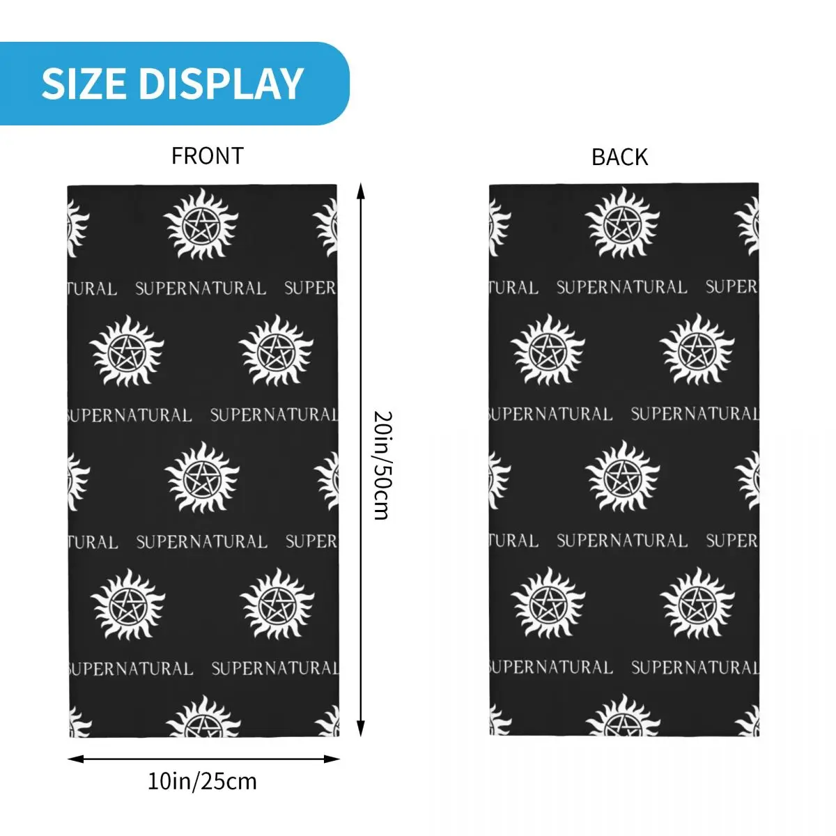 Supernatural Winchester Bandana Neck Cover Printed Balaclavas Mask Scarf Multifunctional Cycling Outdoor Sports Windproof