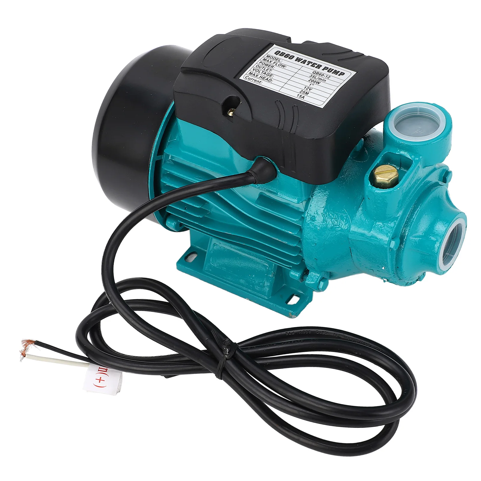 ปั๊มน้ำแบบวนวนดูดเอง 200 วัตต์ 3200 รอบต่อนาที 35 ลิตรต่อนาที ไหลแรง ยกสูง 25 เมตร ใช้พลังงานแสงอาทิตย์ 12V/24V DC 1