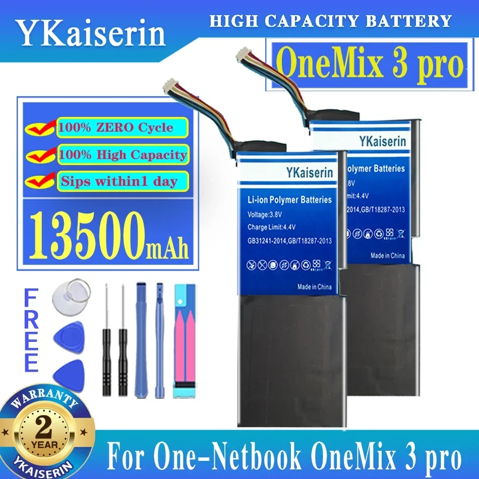 

Ykaisсеребрин цикл 13500mAh батарея для One-Netbook OneMix 3 Pro 3pro высокое качество запасной аккумулятор
