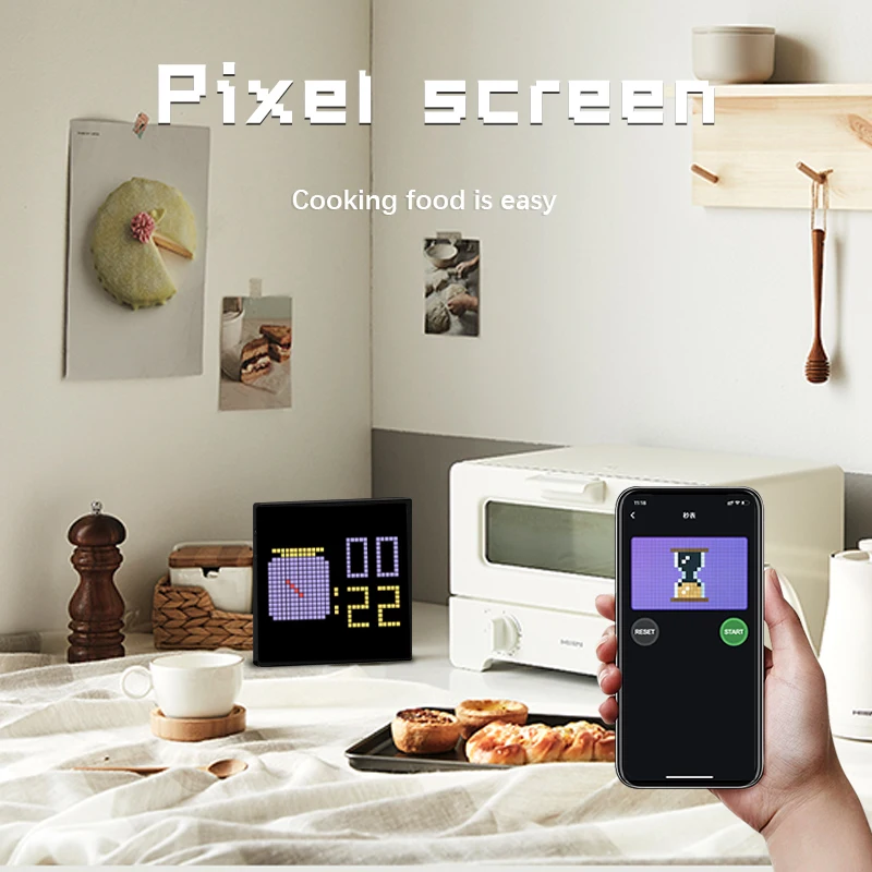 LED Pixel Display, 32x32 Programmable Pixel Art Display With APP Control, Creative Animations, Fun Text And Digital Clock, Gamin