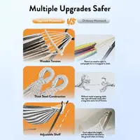 Gyroor Hammock with Adjustable Stand- Stylish Hammock Bed w/Storage Bag, 600lb Capacity 2