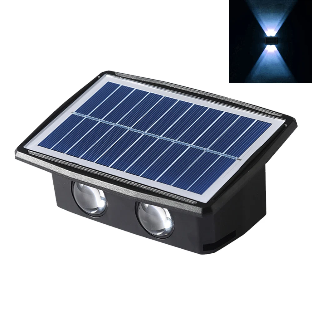 

4LED Solar Wall Lights IP65 Waterproof RGB Outdoor Solar Lamp Porch Garden Step Stair Lighting Indoor Bedroom Decoration Lights