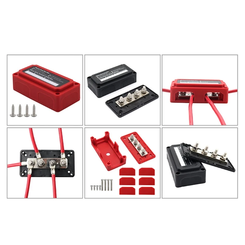 Bus Bar Box Board 300A High Current Busbar Automobiles Maximum Connection Amplifier Power Case