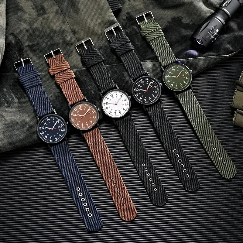 Luminous Men's Sports Watch Nylon Woven Band  Shock Resistant Wristwatches Male Quartz Watches Reloj Hombre Xmas Gift 5