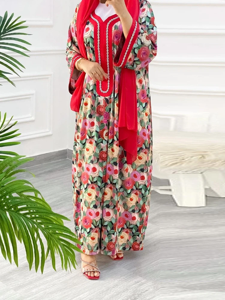 Ramadan Jalabiya Dress Muslim Women Abaya Prayer Diamond Embroidery Kaftan Robe India Abayas Dubai Turkey Longue Vestidos Largos
