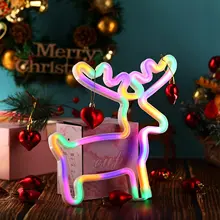 

Neon Light Sign Holiday Xmas Party Wedding Decorations Kids Room Home Decor Flamingo Moon Unicorn Neon Lamp Rainbow Led