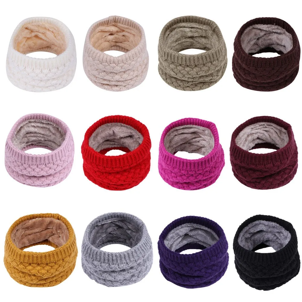 Baby Hygiene Knitted Winter Neck Scarves Collar Scarf Baby Warm Girls kids Children Boys Care Knit Caps And Mittens