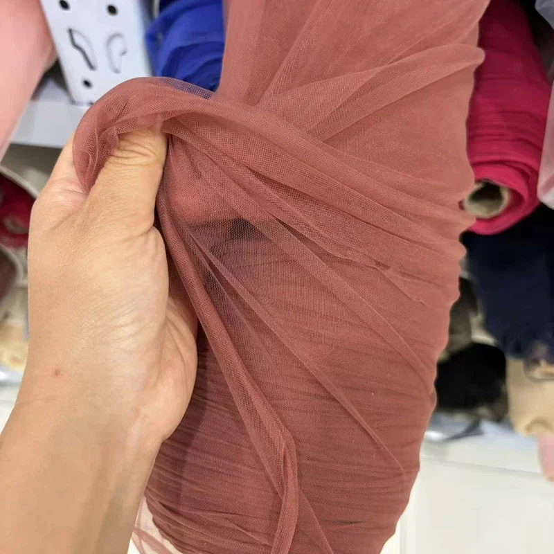 Elegant Red Wine Hanging Mesh Fabric for DIY Wedding and Festival Decor