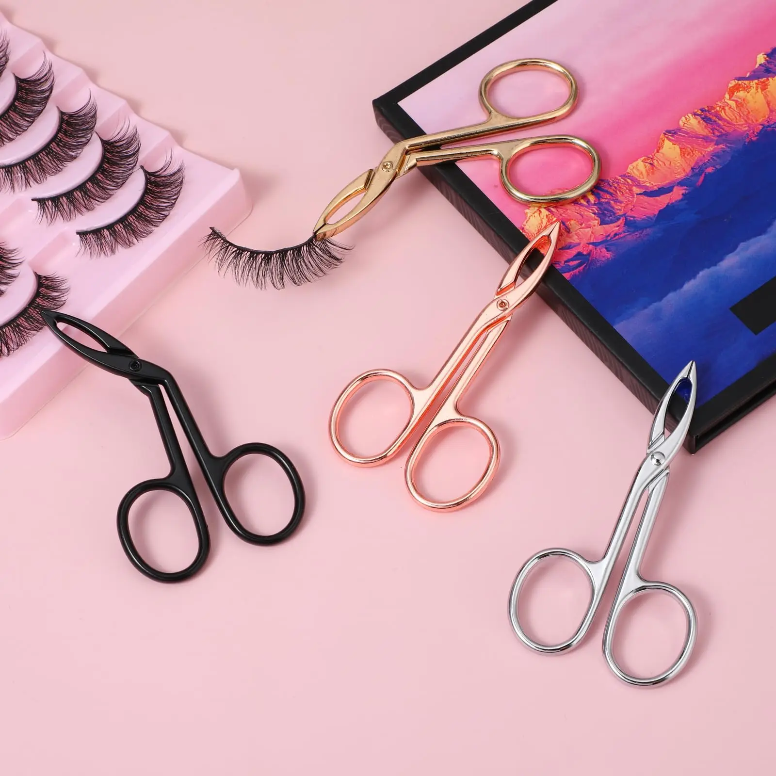 Eyebrows Tweezers Straight Handle Tip Scissors Shaped Eyebrow Plucker Tweezers for Facial Hair Plucker Remover Eyebrows Care 6