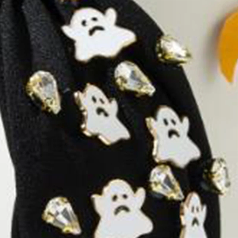 Women Christmas Hair Hoop Ghost Rhinestone Knot Wide Headband Hair Bands Head Piece Hairband Accessories