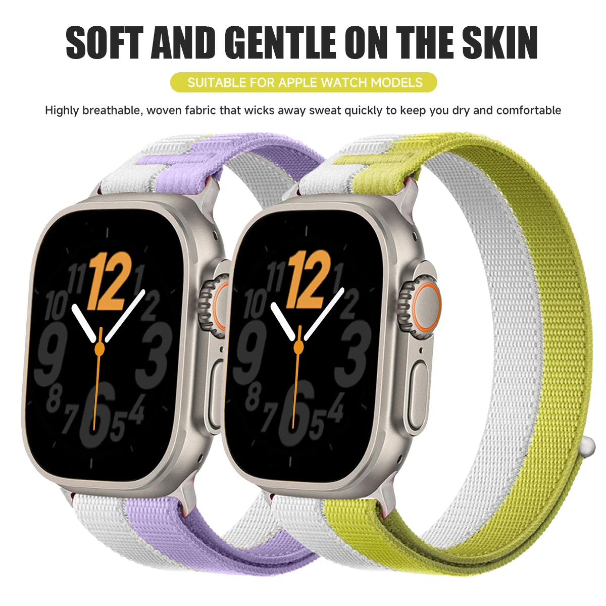 Sport Nylon Loop Strap for Smartwatch - Durable and Adjustable Band Bracelet
