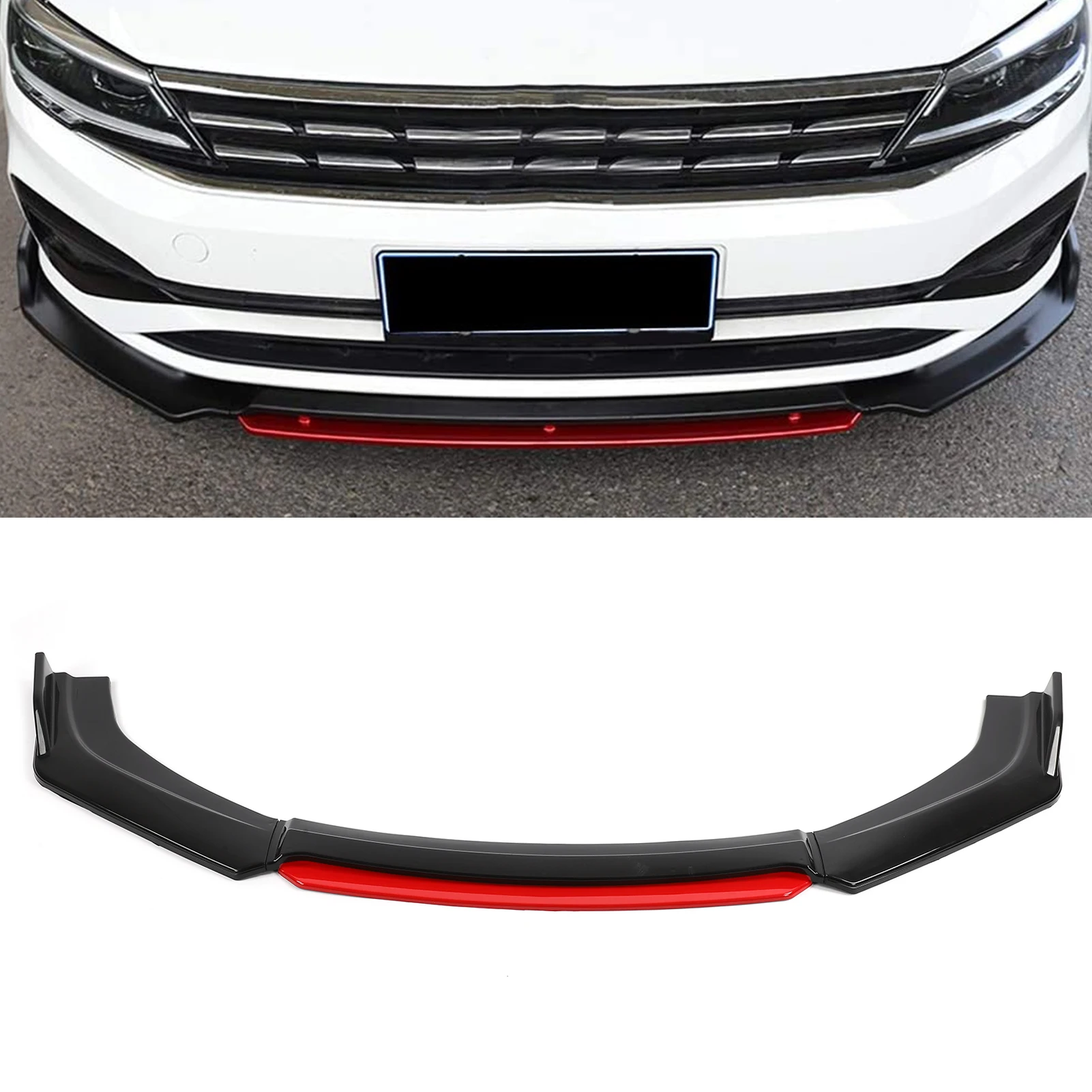 Universal Front Bumper Lip Spoiler Chin Body Kit Protection PP Auto Car Exterior Aerodynamic Parts car bumper spoiler,bumper lip,bumper protector