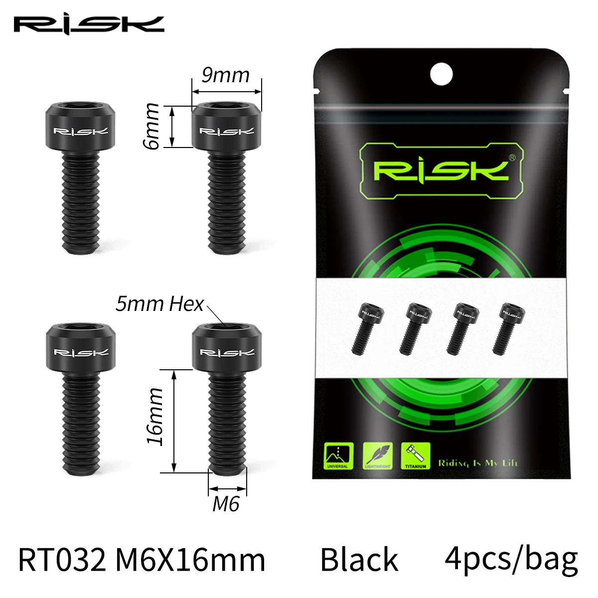 4 Bulloni In Lega Di Titanio Per Freno A Disco Bici M6x18mm Con Rondelle - Oro, Multicolore O Titanio