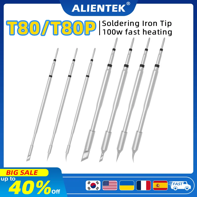 ALIENTEK T80P T12 T245 Soldering Iron Tip Kits Lead-Free Heating Core