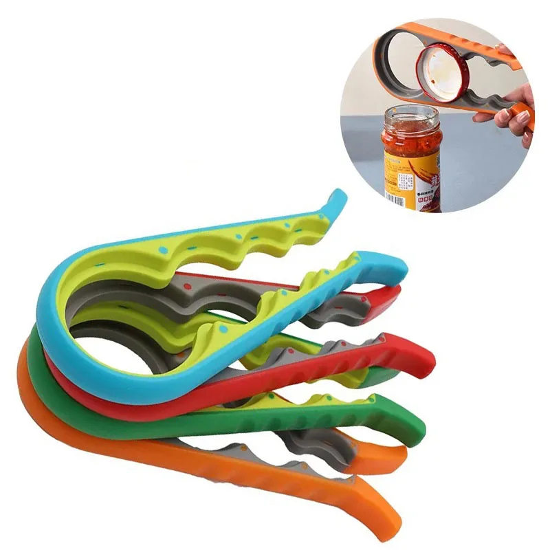 1pc 4-in-1 Multifunctional Jar Opener for Arthritic Hands and Weak Hands -  Easy to Use Lid Opener, Can Opener, and Bottle Opener - Perfect for Seniors