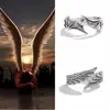 Angel and Devil Wings Couple Thai Silver Ring Personalized Opening Ring 5