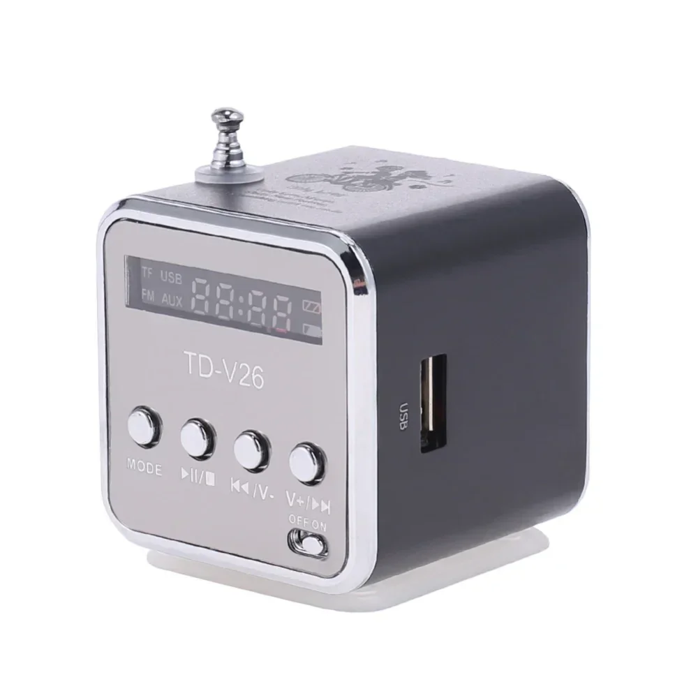 Speakers speaker bluetooth TD-V26 Mini Portable Sound Speaker TF Card FM Radio AUX Stereo Music Player Bluetooth 2