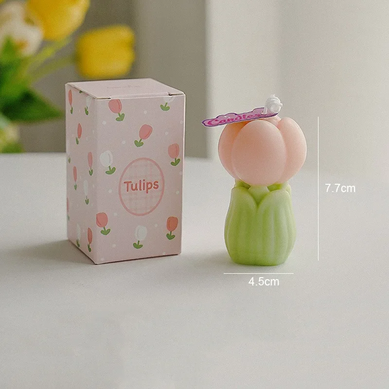 Tulip Blossom Aromatherapy Soy Wax Candle – Scented Candle for Weddings, Birthdays, and Home Decor