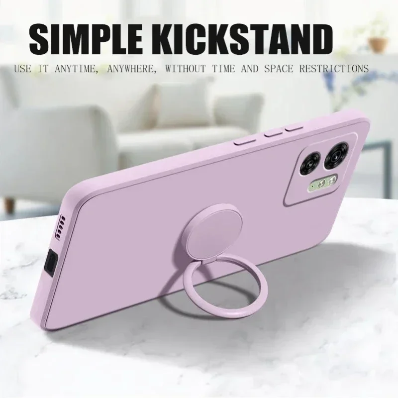 TPU Liquid Silicone Ring Holder Phone Case Cover