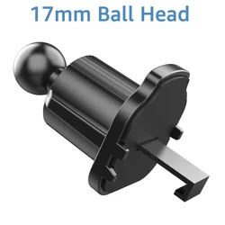 Universal Car Vent Clip Mount with 17mm Ball Head for Mobile Phone or GPS Holder (Black)