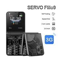 New High-end 2024 SERVO Flilo9 3G WCDMA Cellphone Foldable 2 SIM Card Speed Dial Blacklist Type-C Flip Mobile Phone 2.6“ Displa 1
