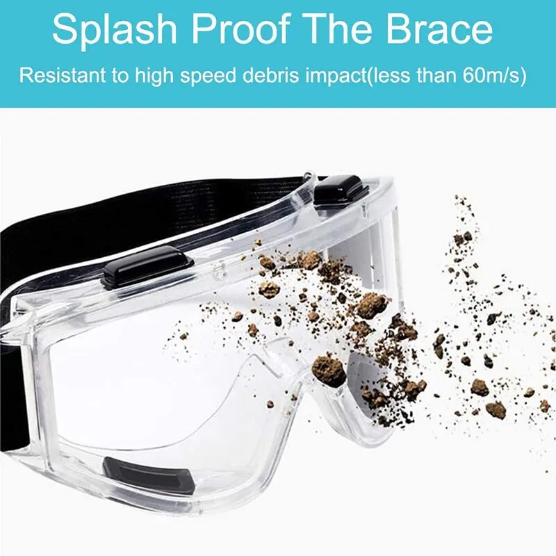 Safety Goggle Anti Splash Dust Proof Work Lab Eyewear Eye Protection Industrial Research Safety Glasses Clear Lens