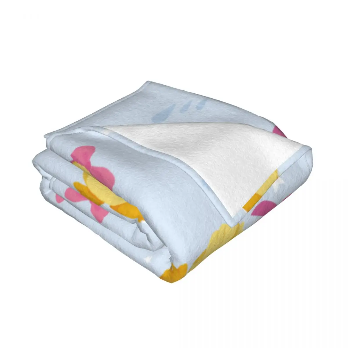 Sweet Little Duck Pattern Cartoon Blanket Flannel Winter Portable Lightweight Throw Blankets for Bedding Outdoor Bed
