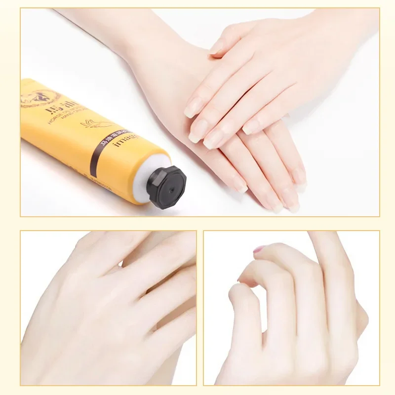IMAGES Horse Oil Moisturizing Hand Cream Horse Ointment Repair Soft Whitening Winter Anti-drying Nourishing Hand Care Lotion 30g