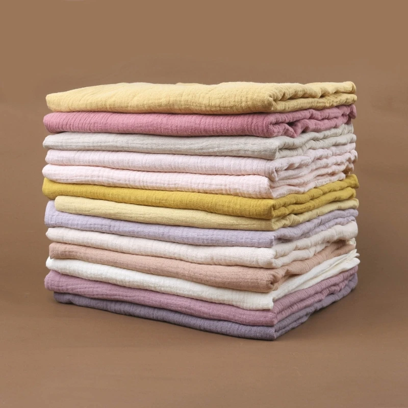 W3JF 3Pcs 면 담요 Swaddles 포장 이불 유모차 담요 수신 담요