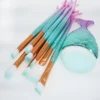 Professional Makeup Brush Set Mermaid Tail Design Loose Powder Blush Brushes for Smudge & Angled Eyeshadow 5