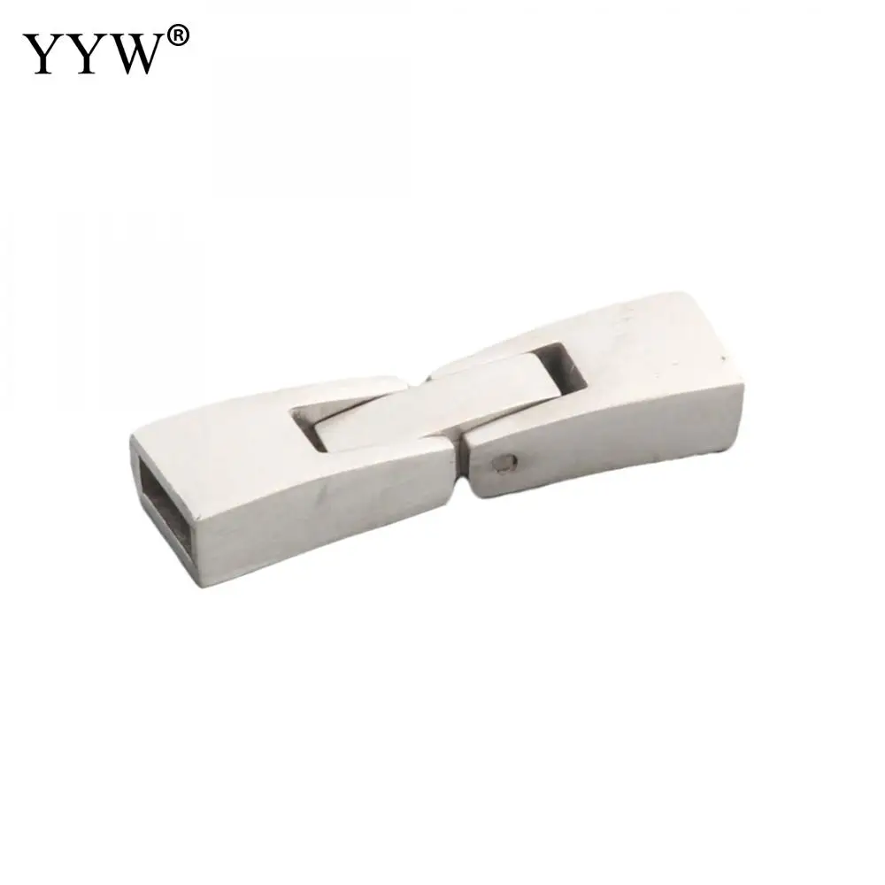 

10pcs Brass Fold Over Clasps 1-Hole Stainless Steel Buckles Fastener Clasps Accessories For Bracelet DIY Jewelry Making Supplies