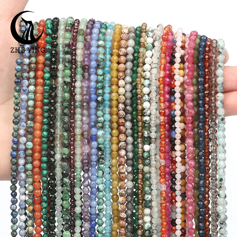 Natural Facted Rubys Stone Beads Small Tiny Apatite Amazonite Loose Beads Jewelry Making DIY Bracelet Accessories loose stone beads