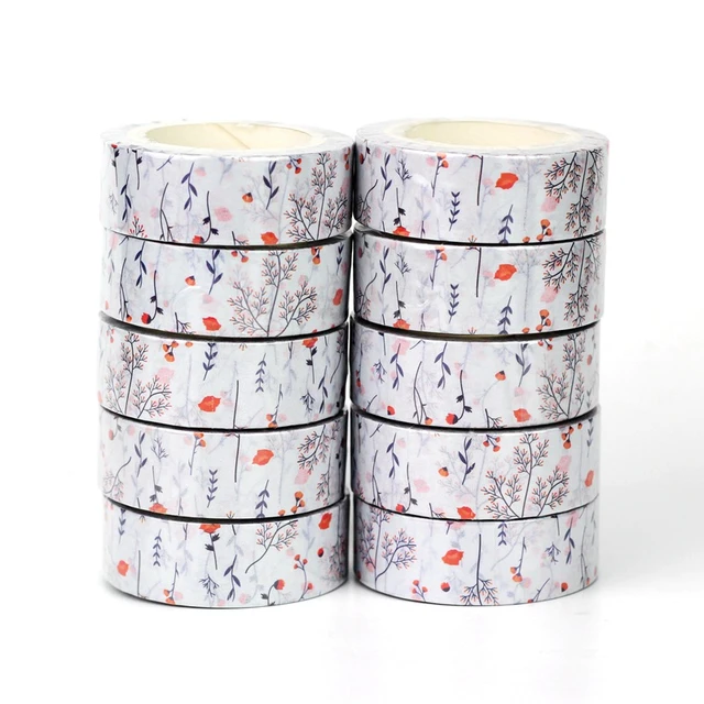 NEW Bulk 10pcs/Lot Decorative Light Blue Branch Leaf Washi Tapes