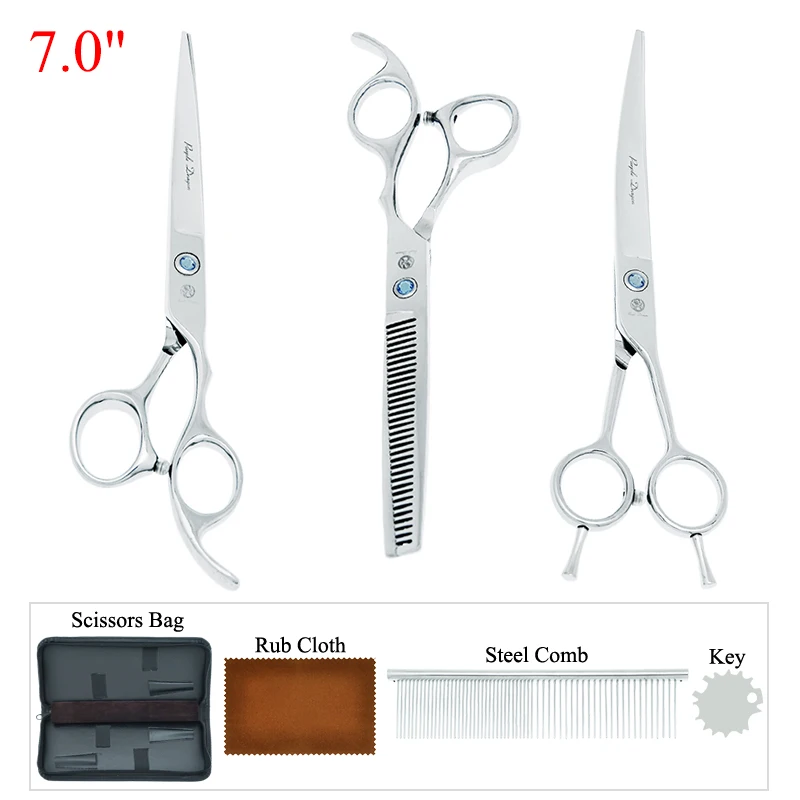 7.0" Japan 440c Professional Pet Grooming Scissors Dog Shears Big